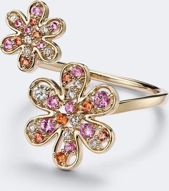 Sydney Evan 14kt gold ring with sapphires and diamonds