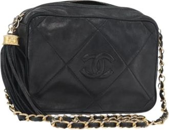 Chanel Pre-owned Cross Body Bags, female, Black, Size: ONE SIZE Pre-owned Vintage Shoulder Bag