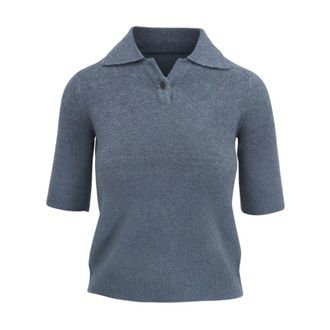 Vince Dames, Tops, Blauw, Maat: XS Zijde