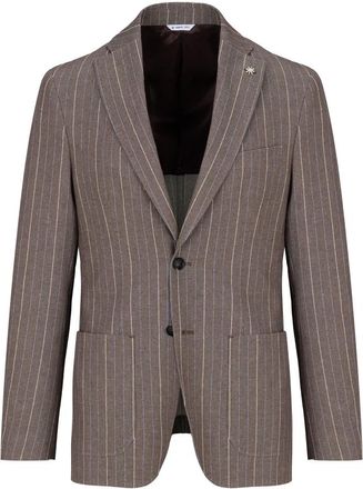 Manuel Ritz Giacca - Heren - Blazers - Bruin - L - Leer - Jassen