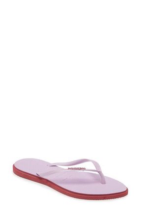 Havaianas Slim Pointed Toe Flip Flop in Amaranth at Nordstrom, Size 11