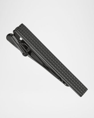 Link Up Men & apos;s Pyramid Dotted Gunmetal Tie Bar