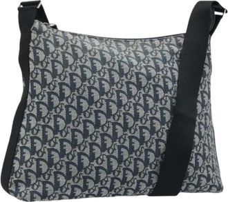 Dior Pre-owned Cross Body Bags, female, Blue, Size: ONE SIZE Pre-owned Trotter Canvas Shoulder Bag