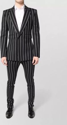 Dolce & Gabbana wool pinstriped slim-fit two-piece suit