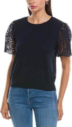 Nanette Lepore Eyelet Sleeve Knit Top