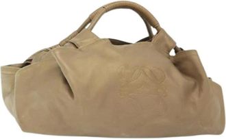 Loewe Pre-owned Handbags, female, Beige, Size: ONE SIZE Pre-owned Leather handbags