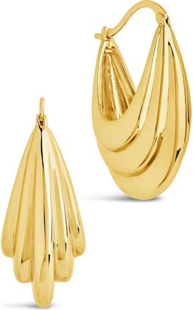 Sterling Forever Elodie Hoop Earrings in Gold at Nordstrom Rack