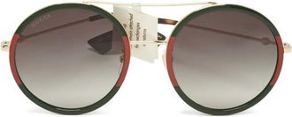 Gucci Zonnebril met rond montuur - Groen