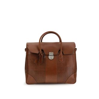 Brunello Cucinelli Woven Calf Country Travel Bag