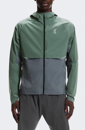 On Core Hooded Packable Running Jacket in Olive/Rock at Nordstrom, Size Xx-Large
