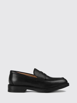 Doucal's Smooth Calfskin Penny Loafers with Rubber Sole
