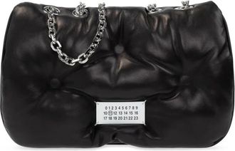 Maison Margiela Quilted Glam Slam Schoudertas - Dames - Schoudertassen - Zwart - ONE Size - Leer - Tassen