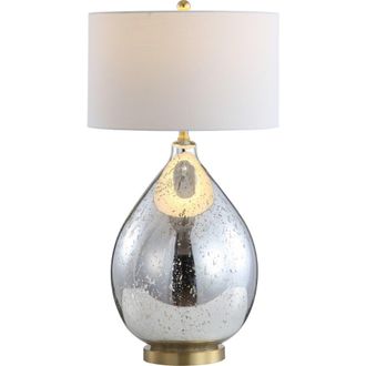Jonathan Y Designs Sasha 30.75 Glass/Metal LED Table Lamp, Mercury Silver at Nordstrom