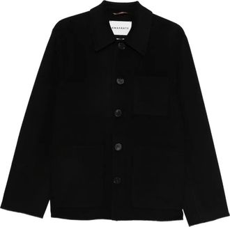 Amaranto point-collar jacket - Black