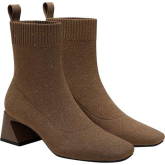 Vivaia Regina Pro Water-Repellent Heeled Boots in Espressso Metallic at Nordstrom, Size 8.5