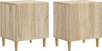vidaXL Armario De Noche 2 Uds. Roble Sonoma 43 X 34,5 X 50 Cm Vidaxl