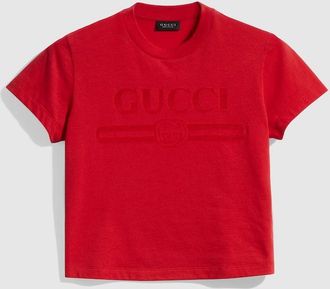Gucci Cotton Jersey T-shirt With Print, Red