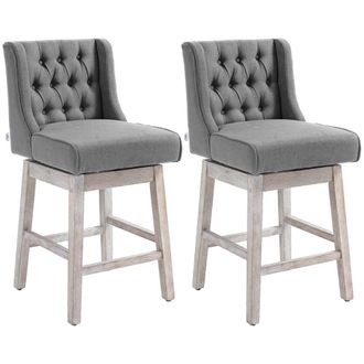 HOMCOM Taburetes de bar 46x57x101 cm gris