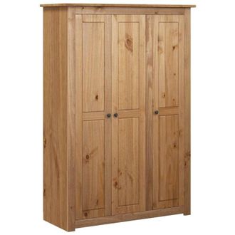 vidaXL Vidaxl - 3-Door Wardrobe 118x50x171.5 cm Pine Panama Range