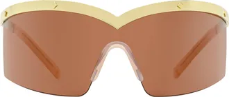 MCM MW0016 Shield Wrap Sunglasses - Gold