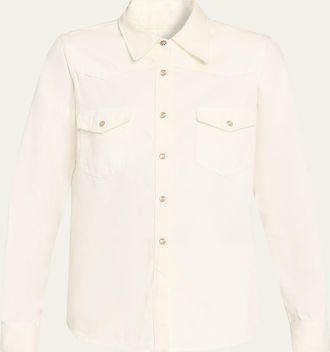 Nili Lotan Travis Pearly-Snap Western Shirt