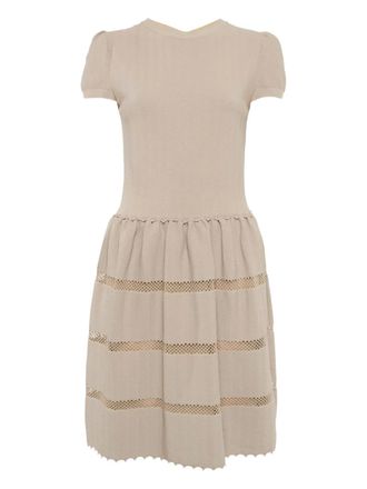 Valentino knit mesh mini dress - Neutrals