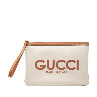 Gucci Pre-owned Gucci Canvas Logo Clutch Ladies Y34RVJ0O6EHPMM83