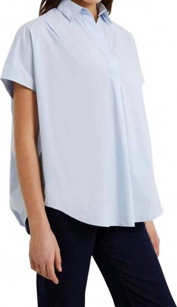 French Connection Cele Rhodes Poplin Shirt In Chalky Sky Blue