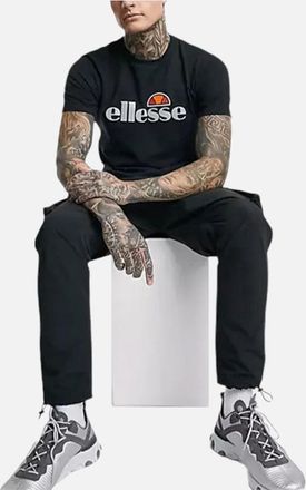 Ellesse Mens ELLESSE GINITI 2 Mens T Shirts Crew Neck Short Sleeve Cotton Summer Holiday Tee - Black - Size: 36