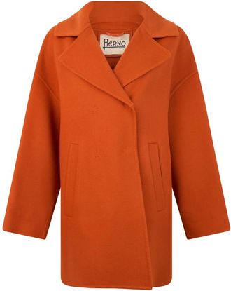 Herno Cappotto ampio doppiopetto - - Coats - Donna - Arancione - L
