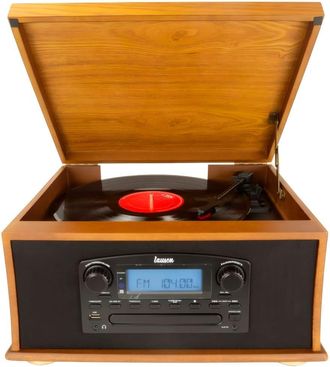 OEM Lauson Ivx23 Tocadiscos Bluetooth De 3 Velocidades Con Altavoces Est&eacute;reo Integrados
