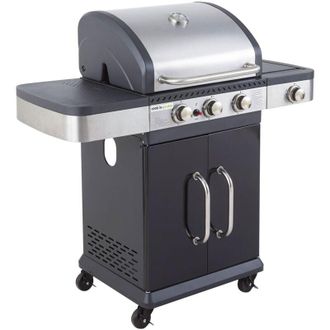 COOK IN GARDEN Cookin Garden - Barbecue a gas fidgi 3 con termometro - 3 bruciatori + fornello da 11,5kW