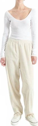 American Vintage Padow Carrot-Cut Trouser Pants In Ecru Vintage