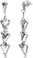 UNOde50 Long Earrings with Hearts Plated in Sterling Silver at Nordstrom
