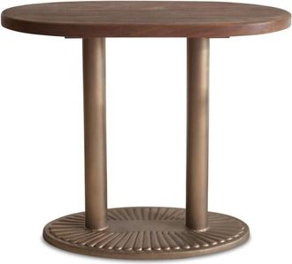 PIB Consola ovalada de madera marron