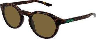 Gucci Brown Oval Mens Sunglasses GG2079S 002 48