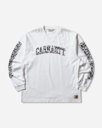 Carhartt Work in Progress Men s Camo Snake Longsleeve T-Shirt White