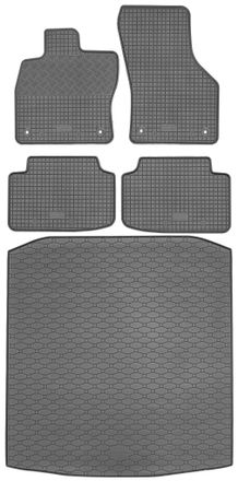 OEM Skoda Octavia Iv Sed&aacute;n Desde Junio De 2020. Juego De Alfombrillas De Goma Para Coche Y Alfombrilla Para Maletero