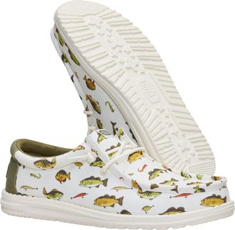 Hey Dude Wally 45725-0NI Mens White Freshwater Fish Slip-On Casual Shoes SHOP633