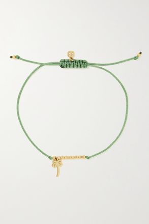 Sydney Evan Bracciale In Oro 14 Carati E Cordoncino Palm Tree
