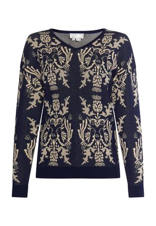 Usha Gebreide trui Dames Mariene cr&egrave;me