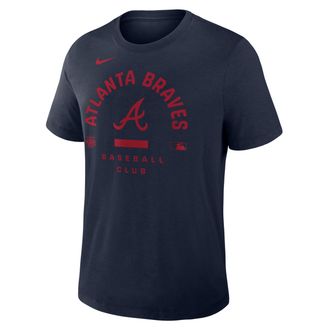 Nike Atlanta Braves Authentic Collection Early Work Nike Mens Dri-FIT MLB T-Shirt in Blue | 034J4RHAW-HXK