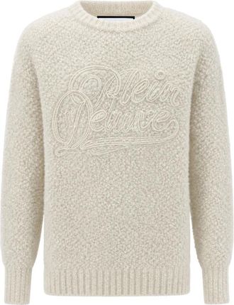 Philipp Plein Ronde Hals Trui - Dames - Ronde hals truien - Beige - M - Truien & Vesten