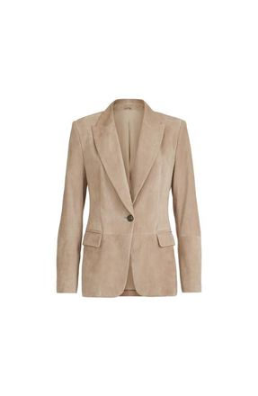Brunello Cucinelli Suede blazer in Light Brown at Nordstrom, Size 50 It