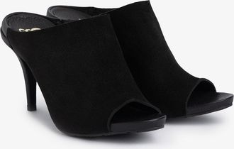 Pedro Garcia Mule heel sandal in black suede | Yoko | Fall winter 25 | PEDRO GARCIA