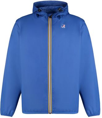 K-Way Blue Logo Hood Jacket