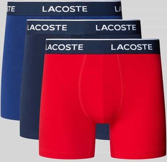 Lacoste Trunks aus Baumwoll-Mix im 3er-Pack in Rot, Gr&ouml;&szlig;e XXL