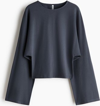 H&M Jerseyshirt mit Fledermaus&auml;rmeln - Blue