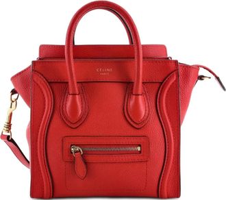 Celine Luggage Bag Grainy Leather Nano crossbody bag - Rood