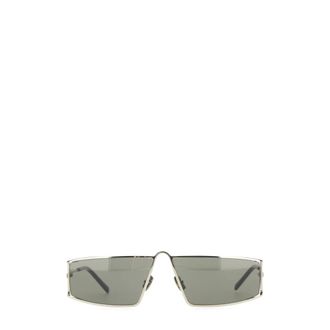 Saint Laurent Zonnebril met logo-gravure - unisex - Accessoires - Grijs - Maat: ONE Size